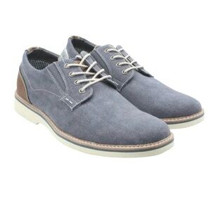 Men's Nunn Bush Barklay Canvas Oxfords Shoes Gray & Brown Size 12M